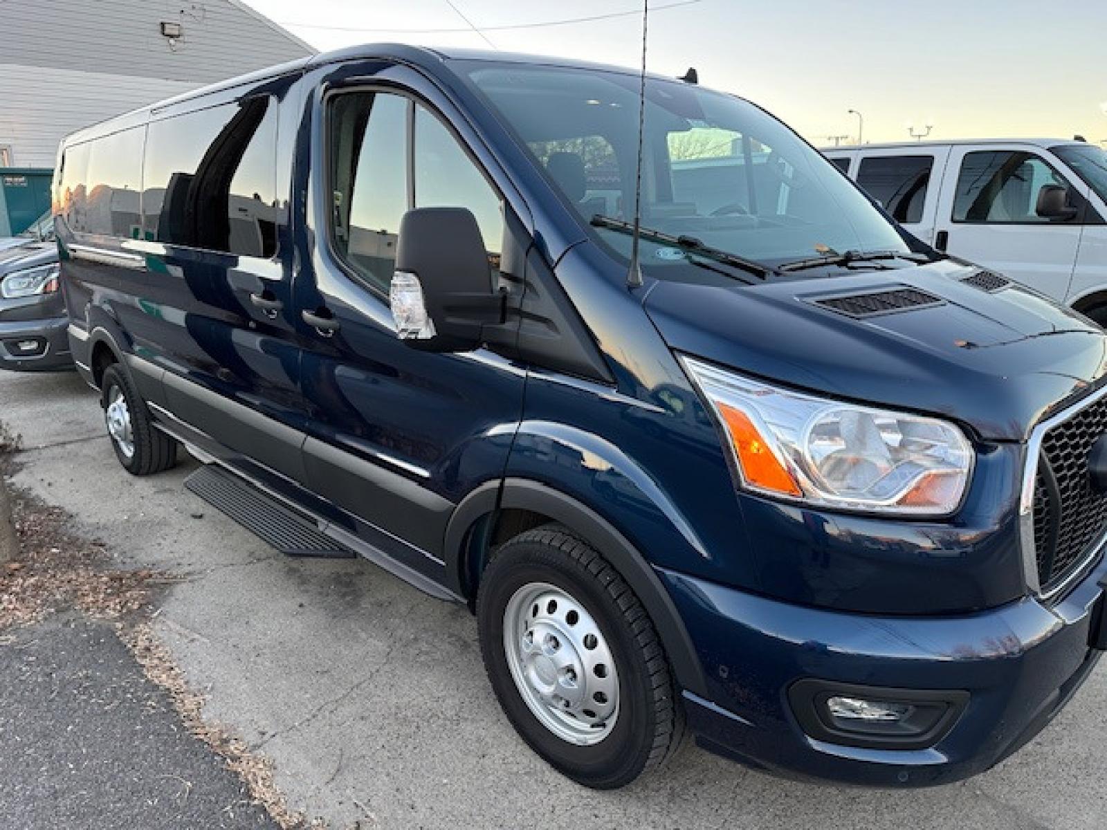 2022 BLUE Ford Transit 350 Wagon Low Roof XLT w/Sliding Pass. 148-in. WB (1FBAX9YG0NK) with an 3.5L V6 DOHC 24V engine, 6A transmission, located at 3200 1st Avenue North, Billings, MT, 59101, (406) 245-9055, 45.779270, -108.510742 - This is One of Our 12 Passenger Vans Available for Rent. Tilt Steering, Cruise Control, Front & Rear Air Conditioning, Power Windows, Power Door Locks and All Wheel Drive. Auto Brokers of Montana/AA&A Auto Rental/Fox Car Rental Billings - Photo #1